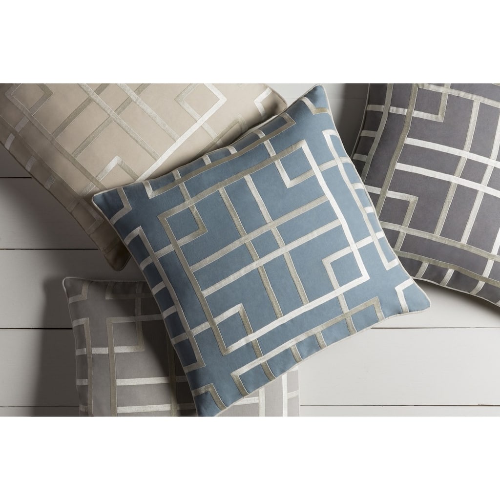 Decorative Lalita 22-inch Feather Down/Polyester Filled Throw Pillow