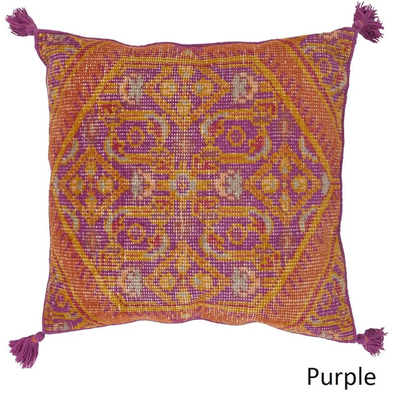 Decorative Graham 30-inch Feather Down/Polyester Filled Throw Pillow - Down - Orange/Red/Purple