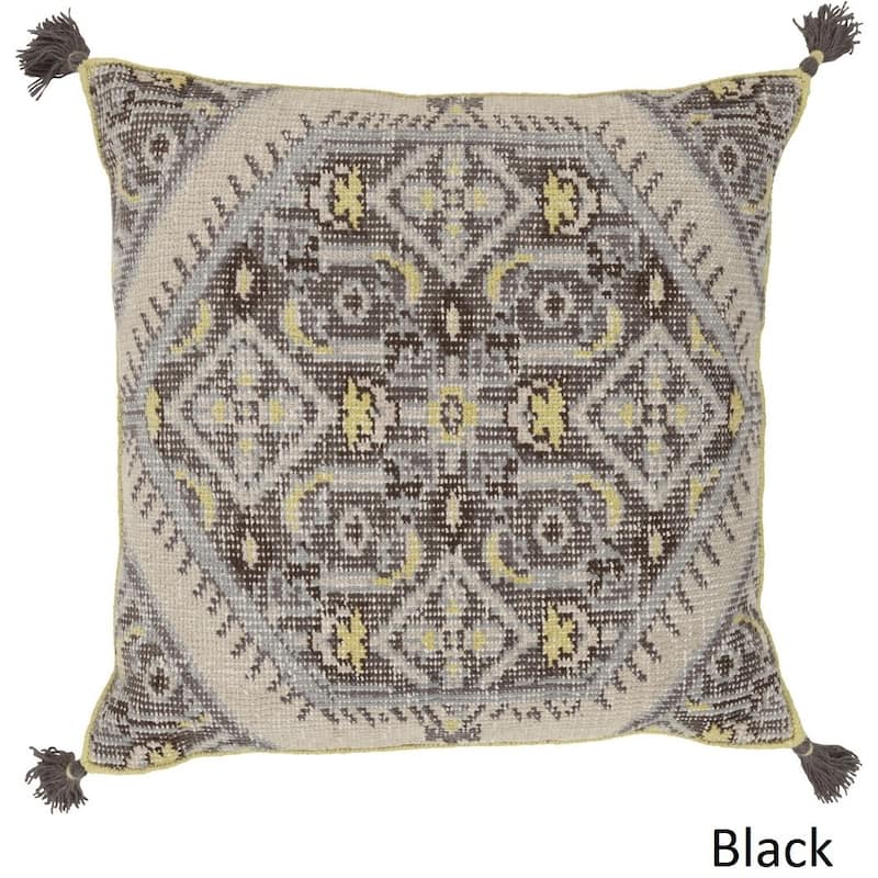 Decorative Graham 30-inch Feather Down/Polyester Filled Throw Pillow - Down - Yellow/Grey/Black
