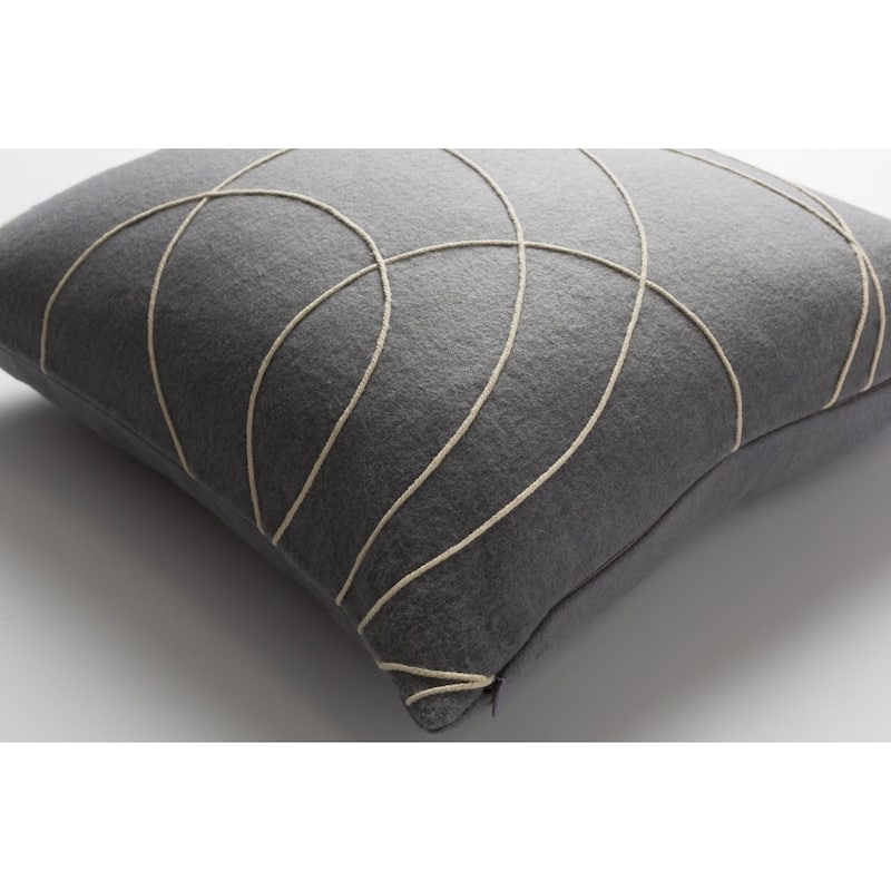 Decorative Liana 22-inch Feather Down/Polyester Filled Throw Pillow