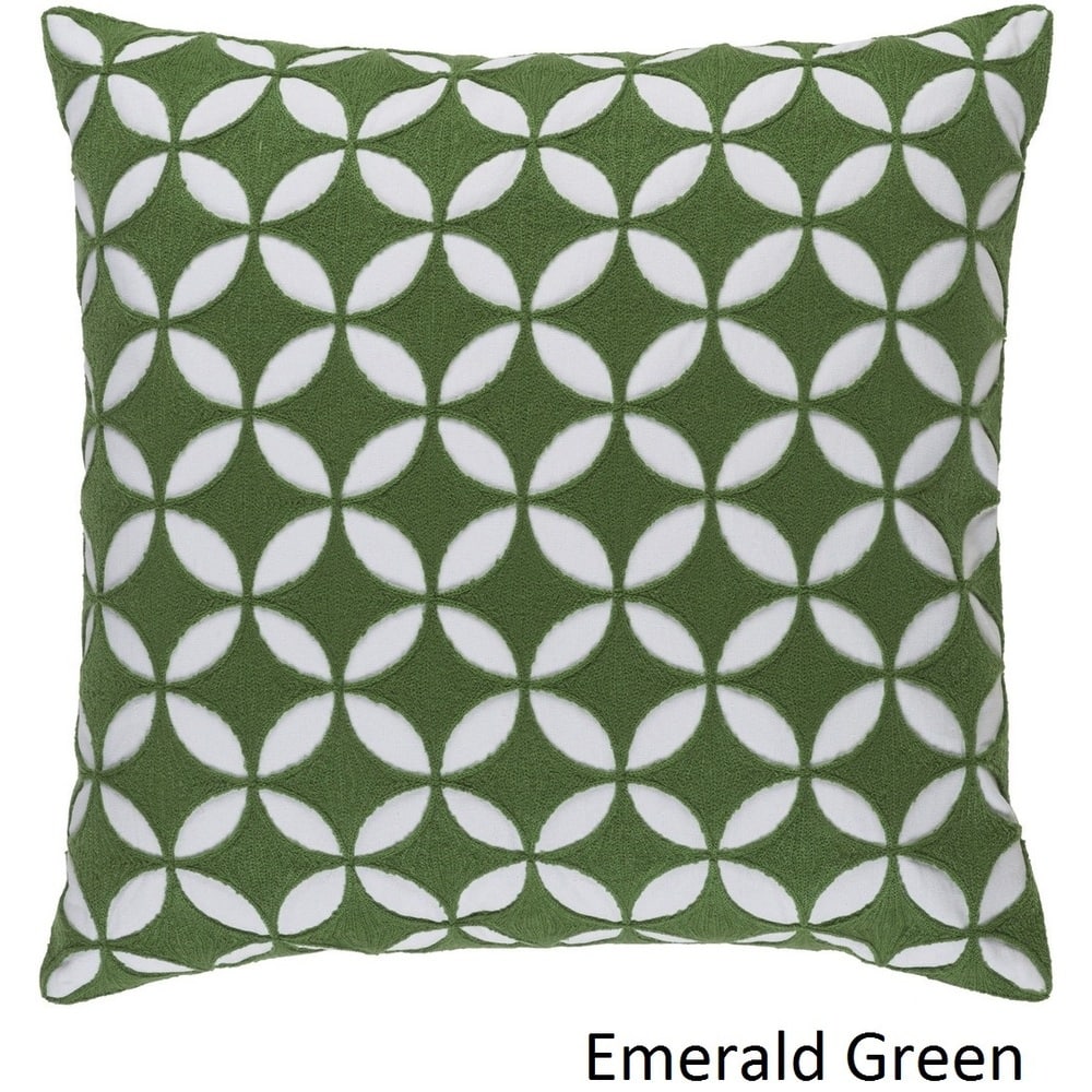 Decorative Kristen 18-inch Feather Down/Polyester Filled Throw Pillow