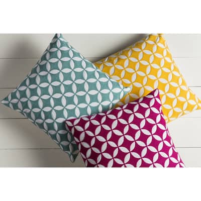 Decorative Kristen 18-inch Feather Down/Polyester Filled Throw Pillow