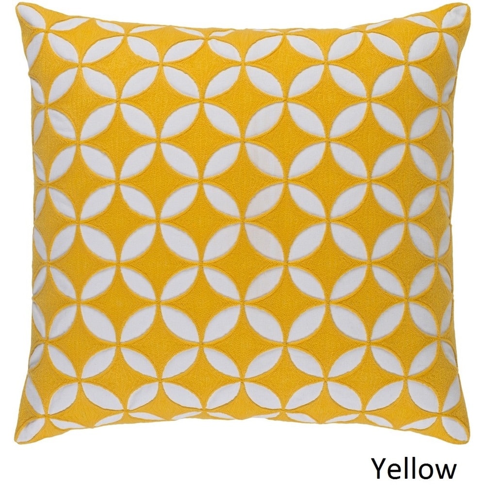 Decorative Kristen 18-inch Feather Down/Polyester Filled Throw Pillow