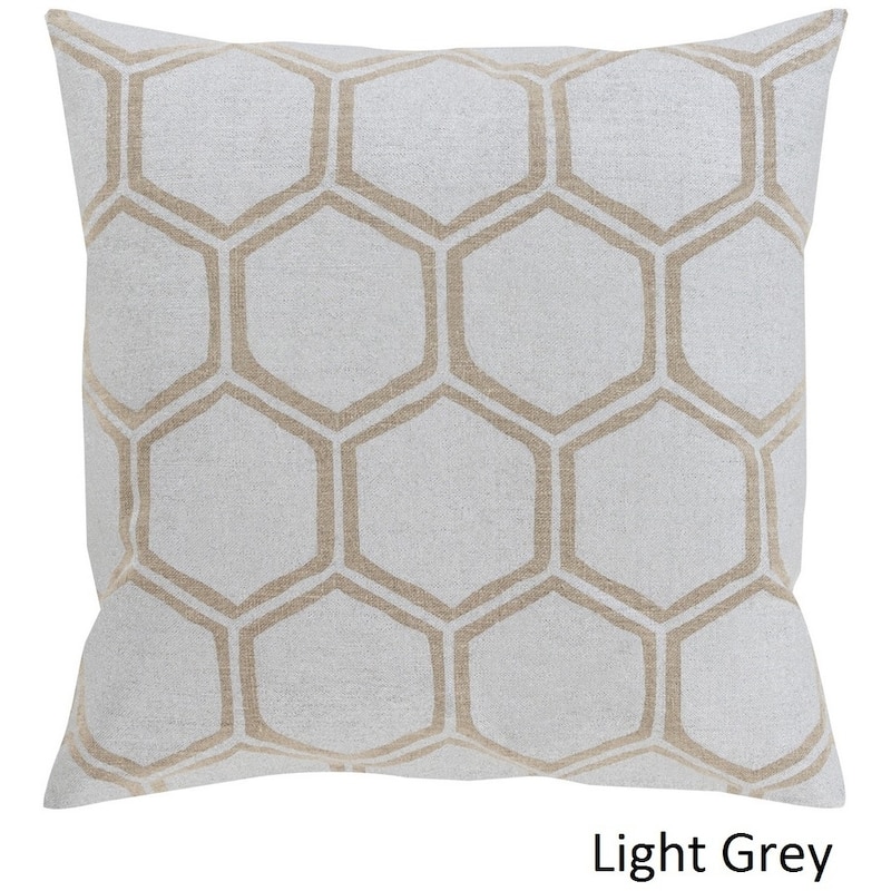 Decorative Goussainville 20-inch Feather Down/Polyester Filled Throw Pillow - Down - Tan/Grey