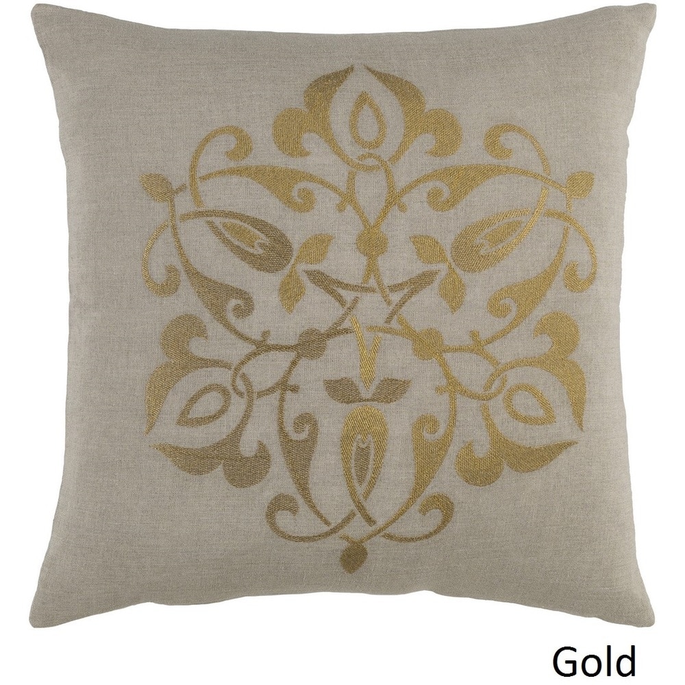 Decorative La Rochelle 20-inch Feather Down/Polyester Filled Throw Pillow