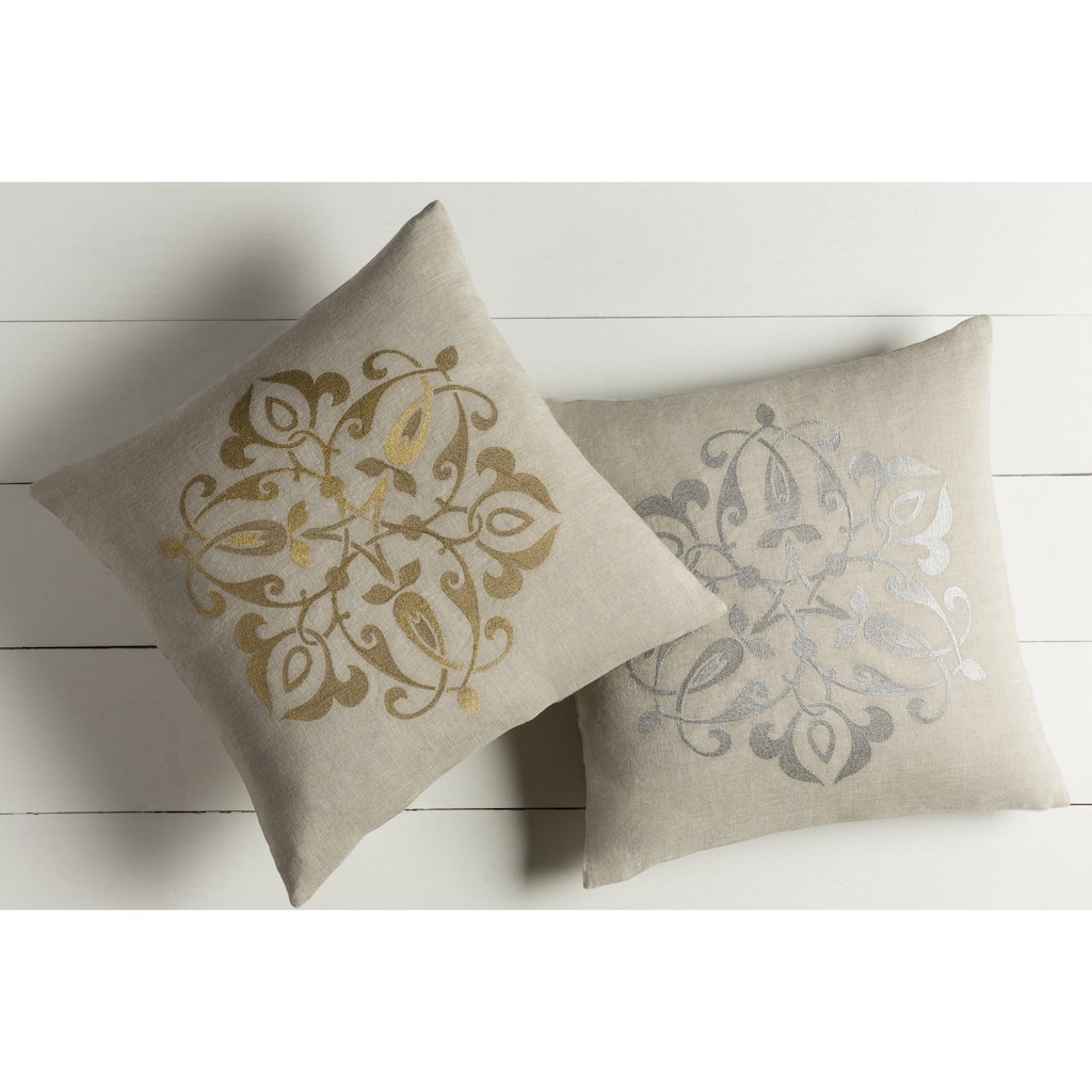 Decorative La Rochelle 20-inch Feather Down/Polyester Filled Throw Pillow