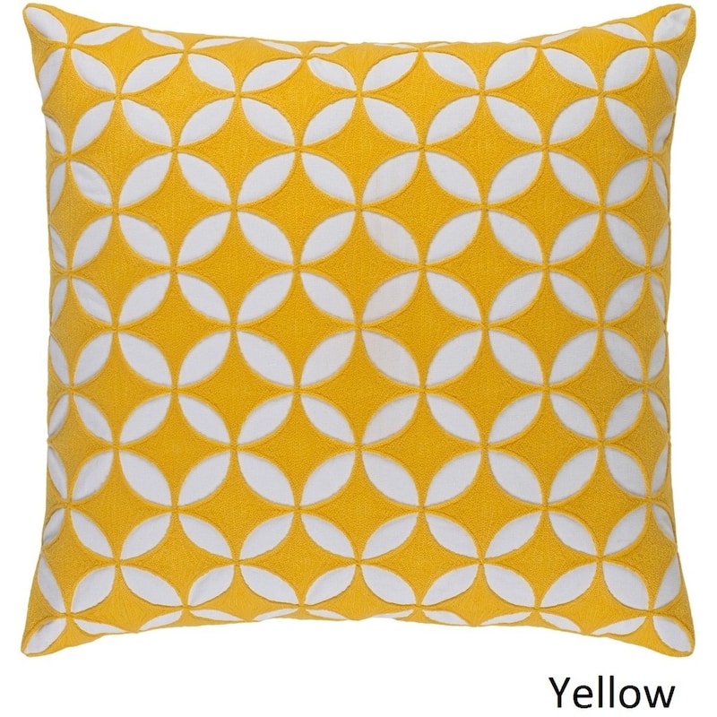 Decorative Kristen 22-inch Feather Down/Polyester Filled Throw Pillow - Down - Yellow
