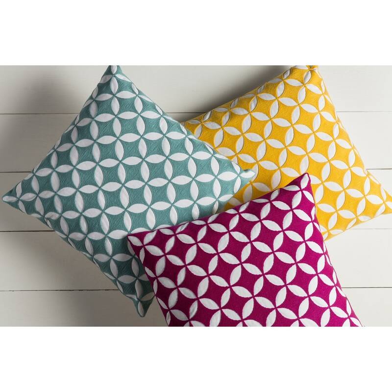 Decorative Kristen 22-inch Feather Down/Polyester Filled Throw Pillow