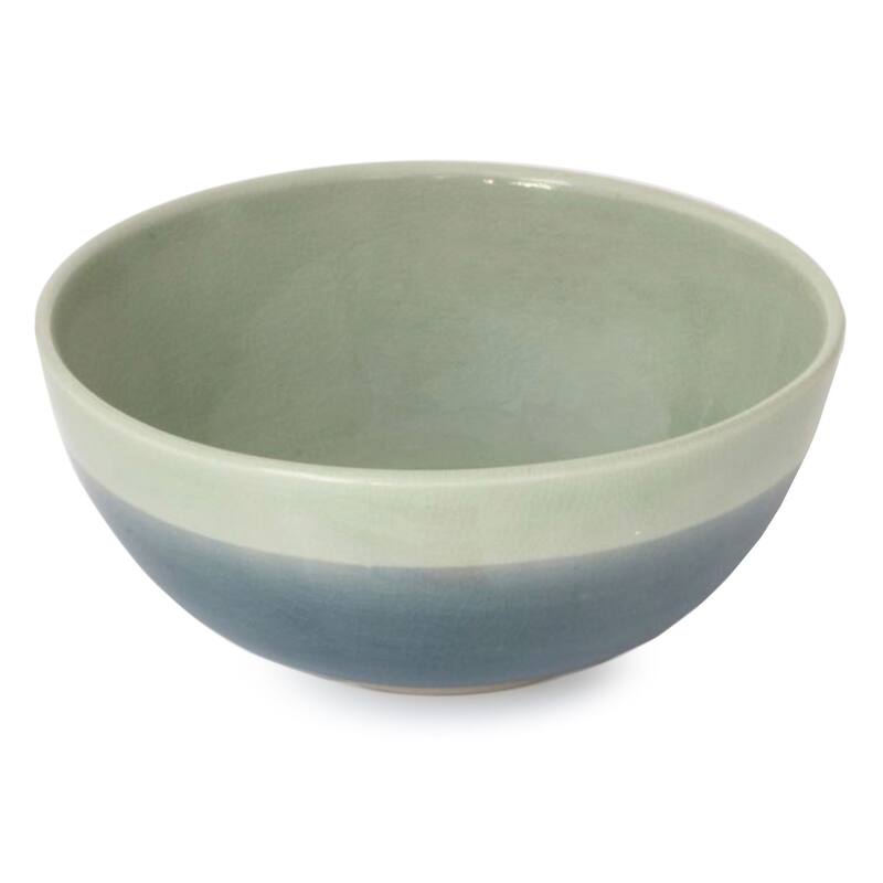 Handmade Celadon Ceramic 'Horizon' Bowl (Thailand)