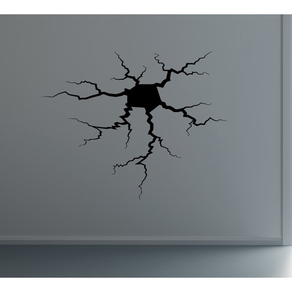 Crack hole Wall Art Sticker Decal Overstock 11684100