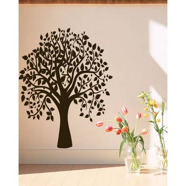 Nature tree leaves Wall Art Sticker Decal Brown - Bed Bath & Beyond ...