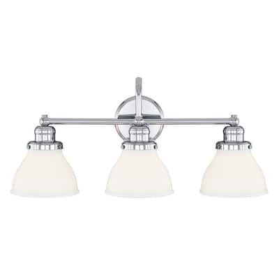 Baxter 24-inch 3-light Bath/ Vanity Light w/ Milk Glass