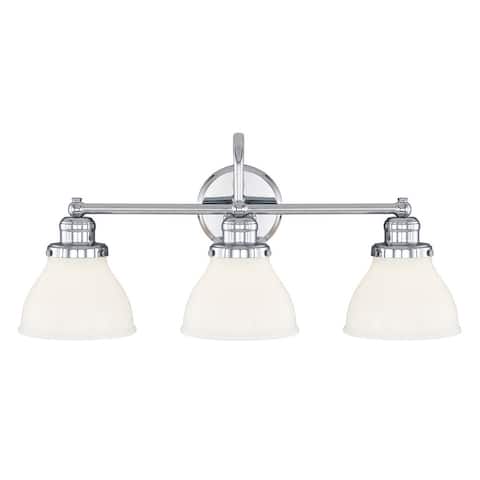 Baxter 24-inch 3-light Bath/ Vanity Light w/ Milk Glass