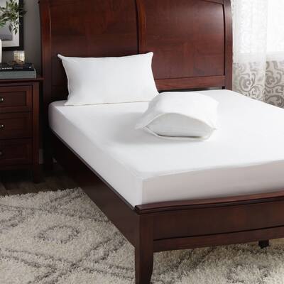 Outlast Temperature Regulating Waterproof Mattress and Pillow Protector Bundle - White