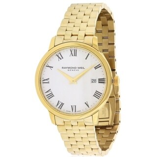 Raymond Weil Men's 'Toccata' White Dial Goldtone Stainless Steel Swiss Quartz Watch