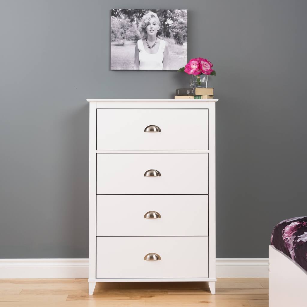 Prepac Yaletown 4-Drawer Chest, Multiple Finishes