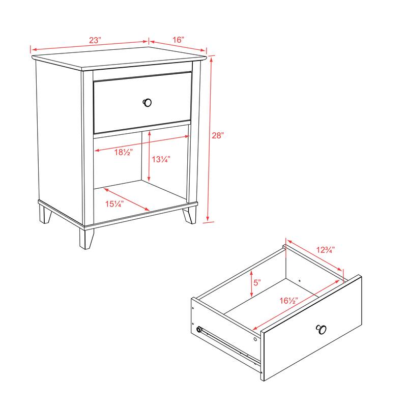 2 Drawer Accent Table in Dark Brown
