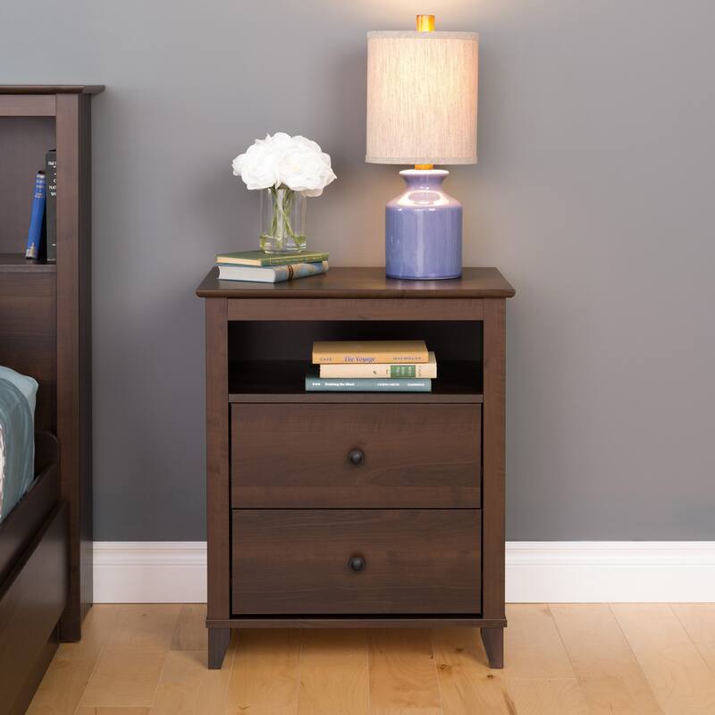 2 Drawer Accent Table in Dark Brown