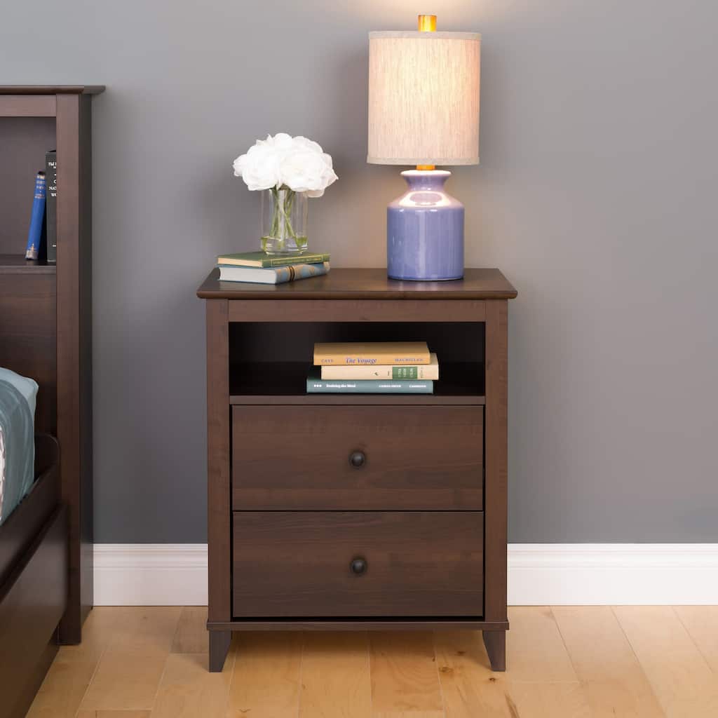 2 Drawer Accent Table in Dark Brown
