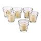 Shop Clear Glass Flower Pot Votive Candle Holders with Ivory Votive