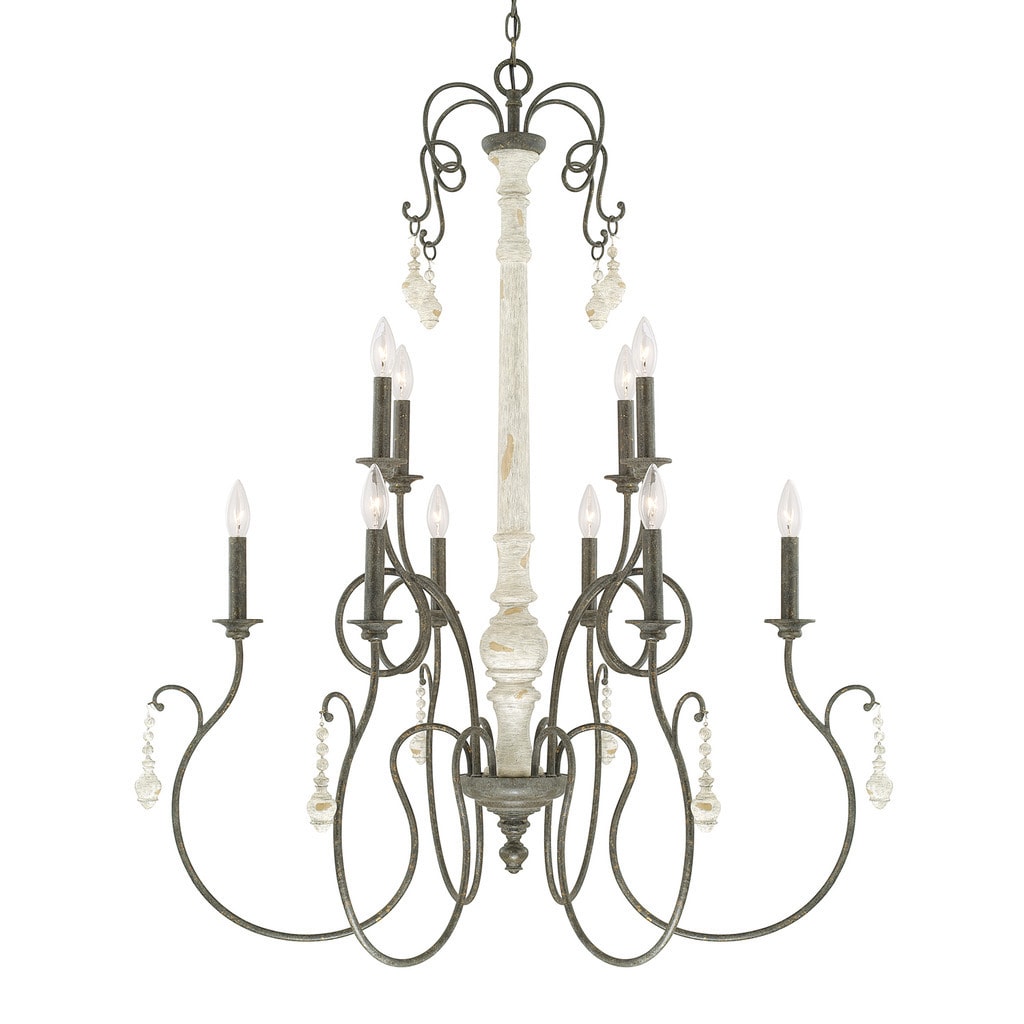 Vineyard 10-light French Country Chandelier - Chandeliers For Bedrooms by Overstock.com