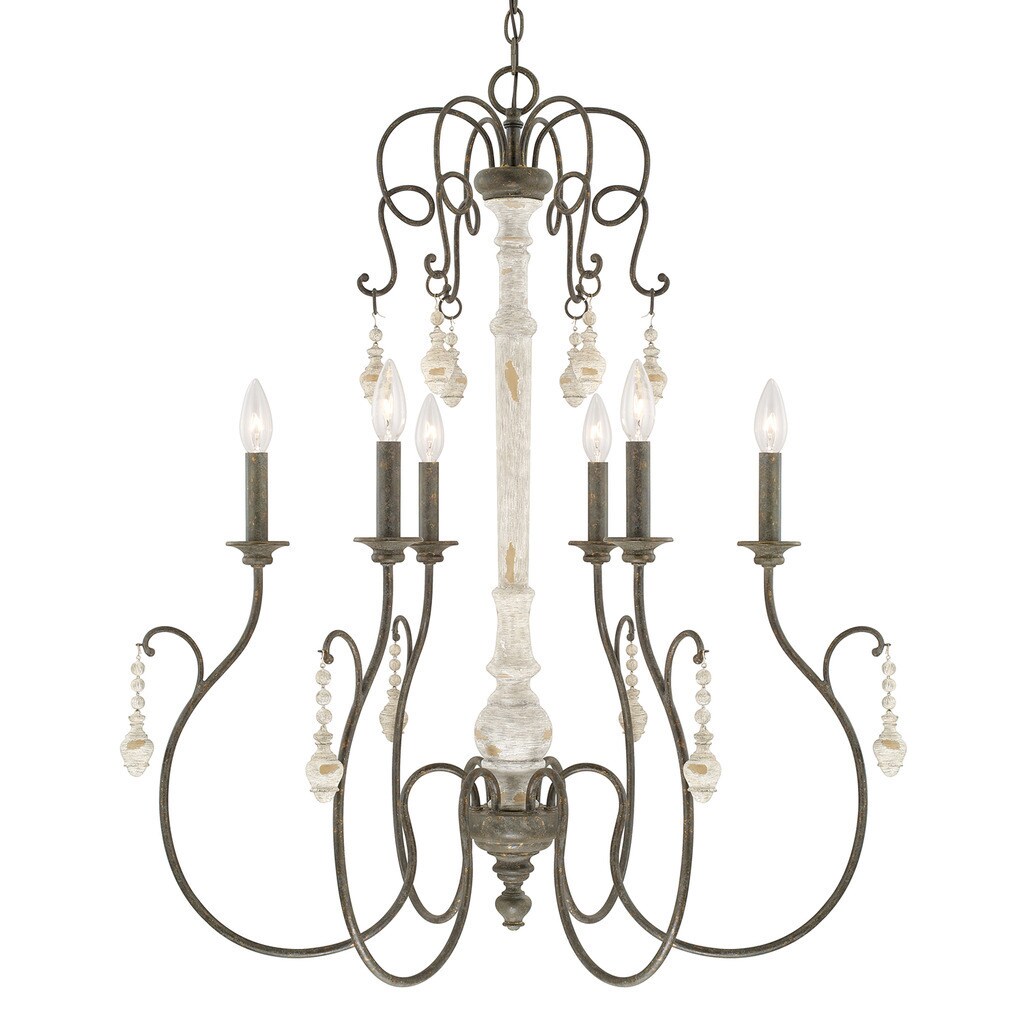 Vineyard 6-light French Country Chandelier - Chandeliers For Bedrooms by Overstock.com