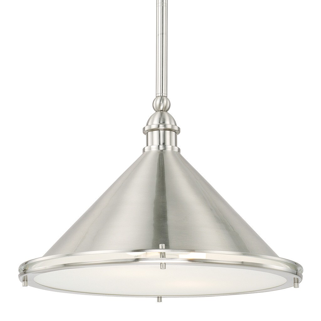 Langley 2 Light Brushed Nickel Pendant Langley 2 Light Brushed Nickel Pendant
