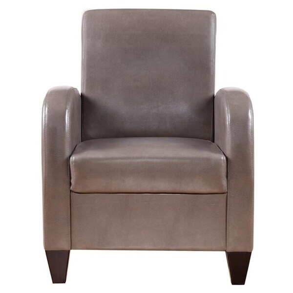 Polyurethane Accent Chair with Solid Wood Legs and Frames in Tan ...