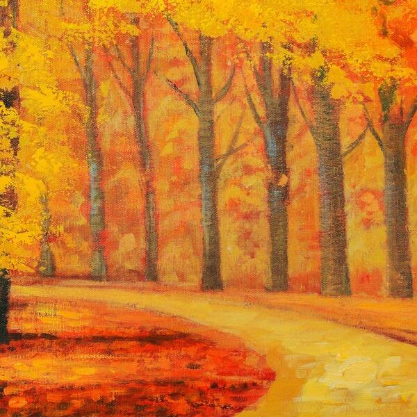 Shop Aa Warehousing Pristine Trail Autumn Trees And Autumn Leaves Canvas Artwork On Sale Overstock 11686732