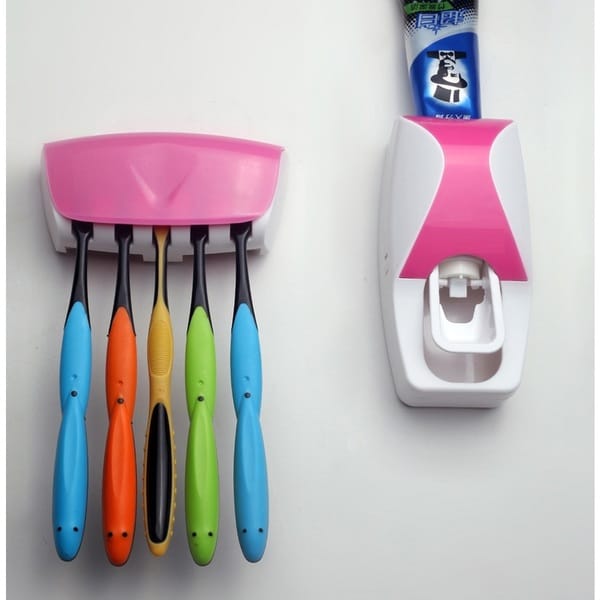 Bathroom Accessories Toothbrush Holder Automatic Toothpaste Dispenser 2019