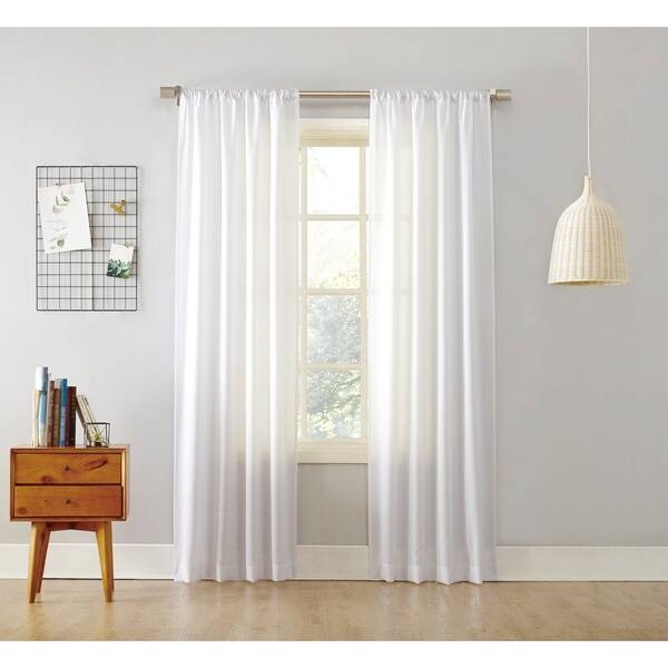 Shop No 918 Maddie Rod Pocket Solid Sheer Window Curtain Panel