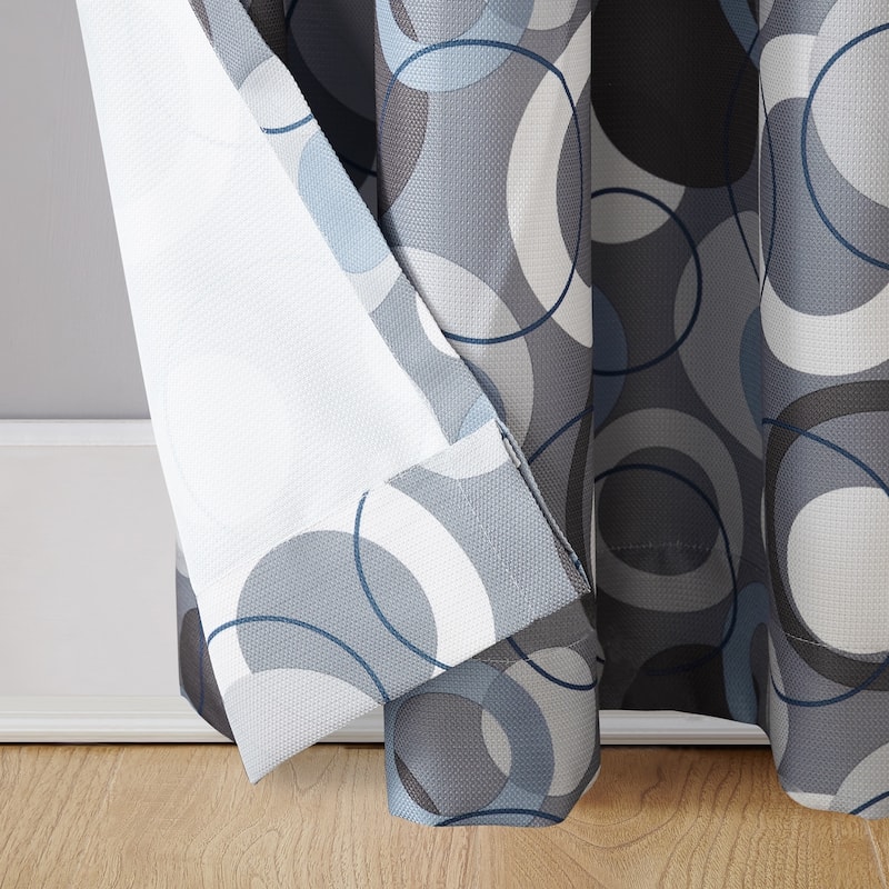 No. 918 Jetta Grommet Woven Print Window Curtain Panel (Single Panel), Single Panel