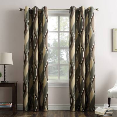 Buy Green 95 Inches Mid Century Modern Curtains Drapes Online