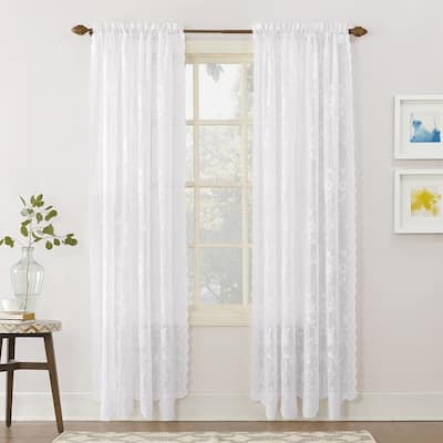 Buy White Lace Curtains Drapes Online At Overstock Our Best