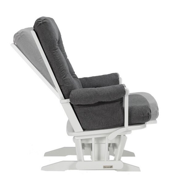 Dutailier Grey Multi-position Glider Recliner and Ottoman - Bed