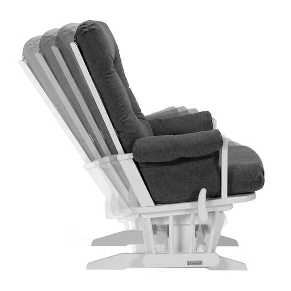 Dutailier Grey Multi-position Glider Recliner and Ottoman - Bed