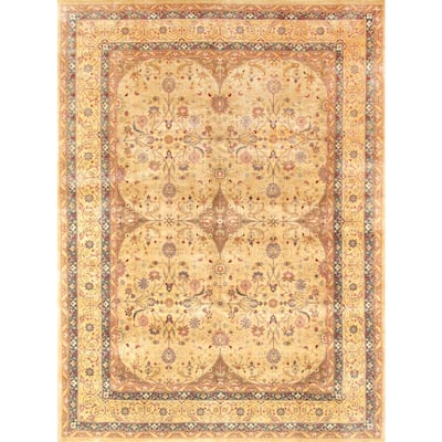 Pasargad Tabriz Hand-knotted Camel and Gold Wool Rug (9' x 12') - 9' x 12'