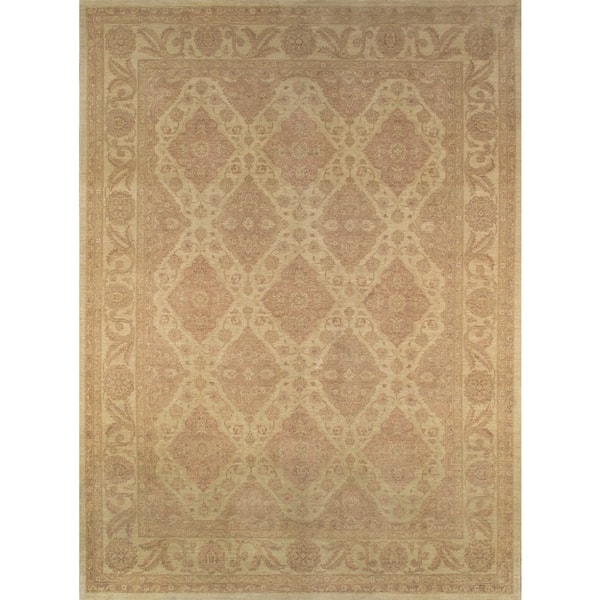 Pasargad Ferehan Hand Knotted Beige Wool Rug 10 X 14 10 X 14 On Sale Overstock 11687861