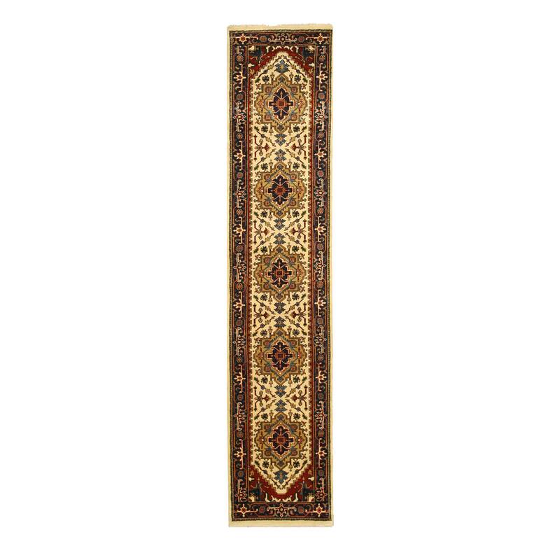 Hand-knotted Wool Navy Traditional Oriental Serapi Area Rug