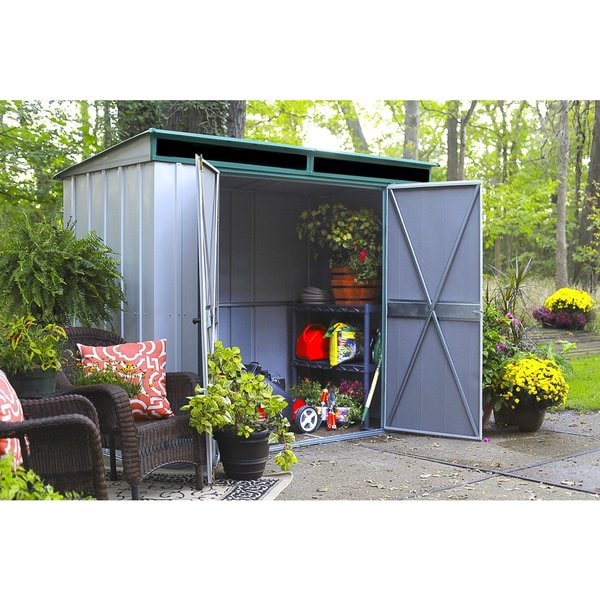 Arrow Euro Lite Hot Dipped Galvanized Steel Shed (8' x 4') - 18613890 