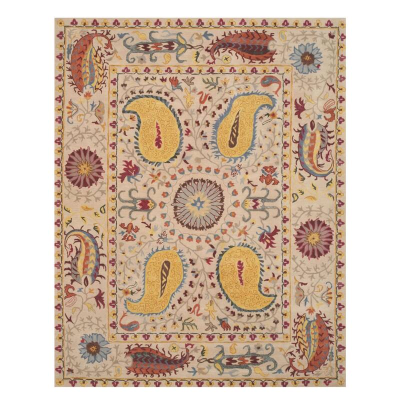 Home Décor Ivory Transitional Floral Paisley Area Rug | Elegant & Stylish Rug for Enhancing Your Living Room, Bedroom,