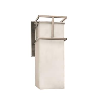 Justice Design Clouds Structure Brushed Nickel Outdoor Large Wall Sconce