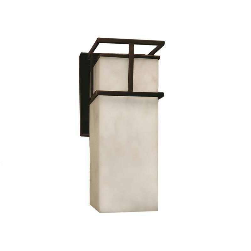 Justice Design Clouds Structure Dark Bronze Outdoor Large Wall Sconce