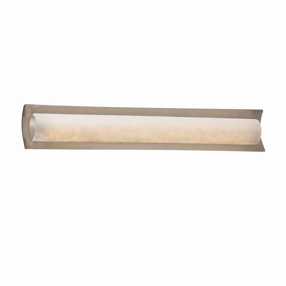 Justice Design Clouds Lineate 30-inch Brushed Nickel ADA LED Wall/ Bath bar