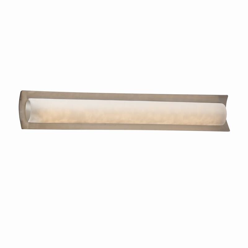 Justice Design Clouds Lineate 30-inch Brushed Nickel ADA LED Wall/ Bath bar