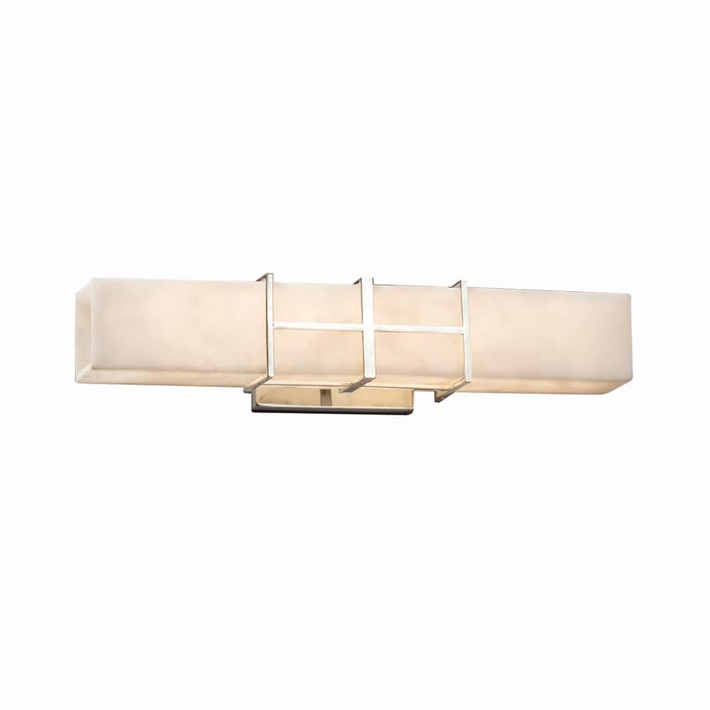 Justice Design Clouds Structure Polished Chrome LED Wall/ Bath bar
