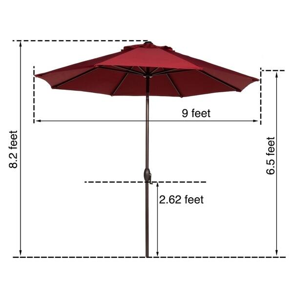abba patio auto tilt crank sunbrella 9 foot patio umbrella Abba Patio Auto Tilt/ Crank Sunbrella 9-foot Patio Refurbished) - Bed Bath  & Beyond