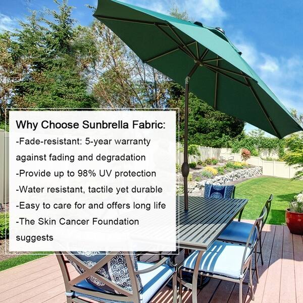 abba patio sunbrella patio umbrella 9 feet Abba Patio Auto Tilt/ Crank Sunbrella 9-foot Patio Refurbished) - Bed Bath  & Beyond