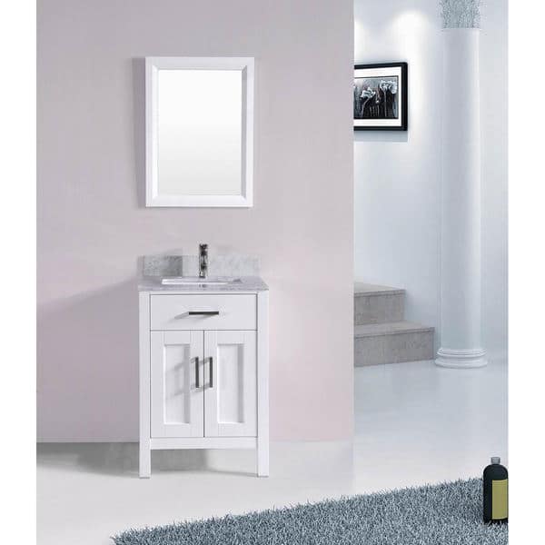 Shop 24 Inch Belvedere Bathroom Vanity Set With Marble Top Free