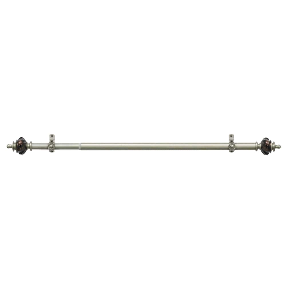 Achim Camino Aspen Decorative Curtain Rod and Finial